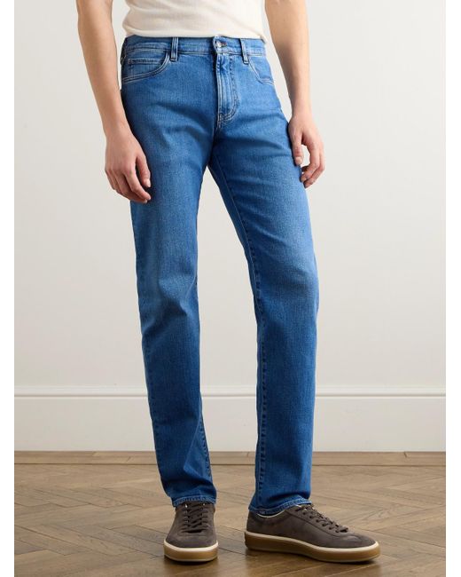 Loro Piana Blue Quarona Straight-Leg Jeans for men