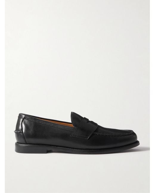 Polo Ralph Lauren Black Alston Leather Penny Loafers for men