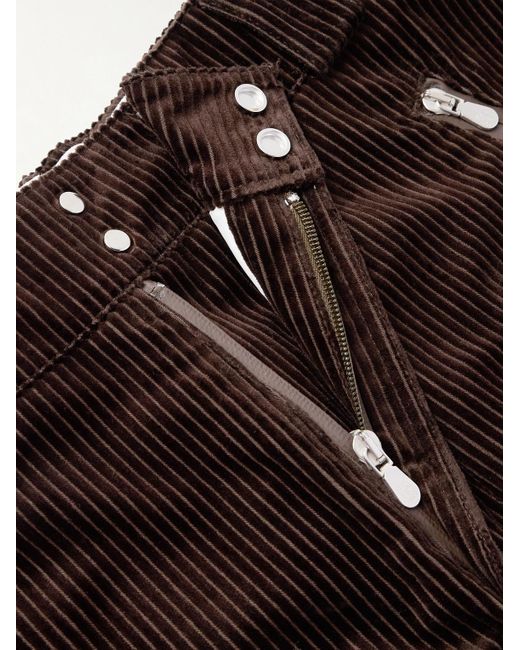 Brunello Cucinelli Brown Straight-Leg Padded Shell-Trimmed Cotton-Corduroy Ski Pants for men