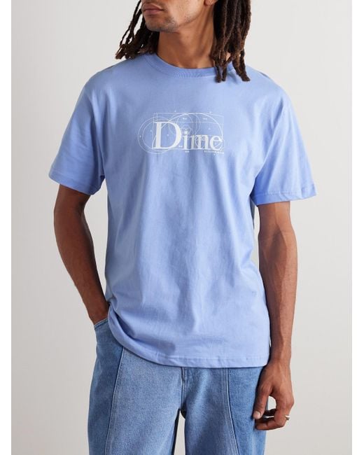 Dime Blue Ratio Logo-print Cotton-jersey T-shirt for men