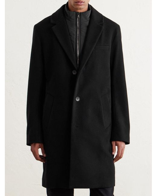 Mr P. Black Shell-lined Wool-blend Jacket for men