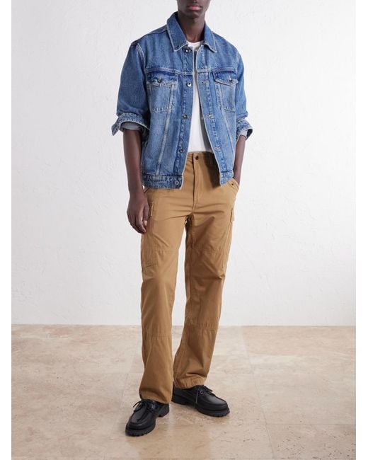 Polo Ralph Lauren Natural Straight-Leg Cotton-Canvas Cargo Trousers for men