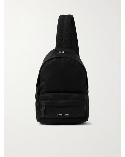 Givenchy Black Essential U Small Leather-trimmed Shell Backpack for men