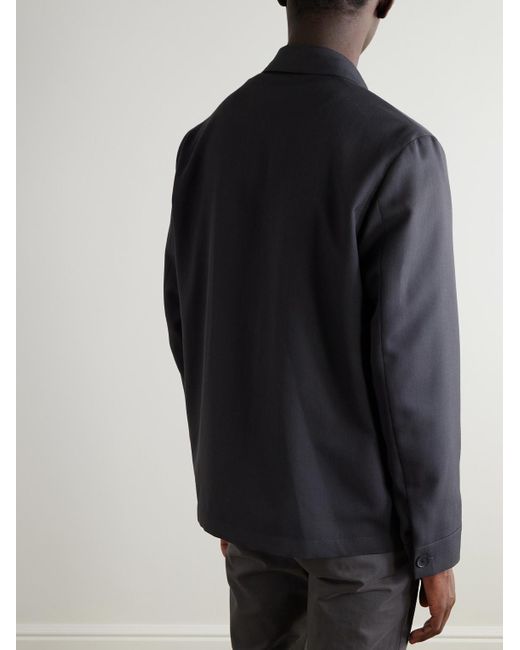 Overshirt Con Collo Alla Francese di Mr P. in Blue da Uomo