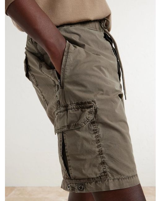 James Perse Gray Straight-leg Stretch Cotton-poplin Shorts for men