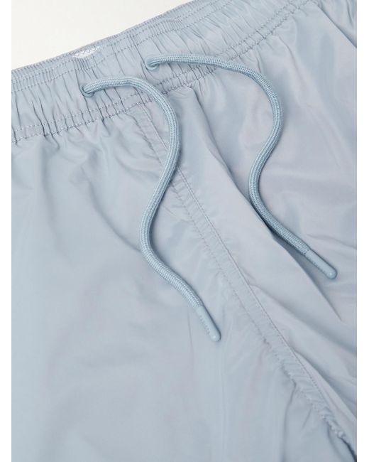 Frescobol Carioca Blue Salvador Straight-Leg Mid-Length Recycled Swim Shorts for men