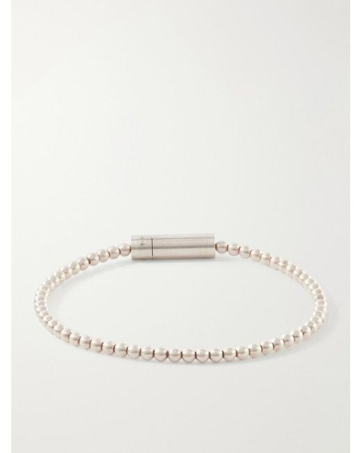 Le Gramme Natural 11G Beaded Sterling Bracelet for men