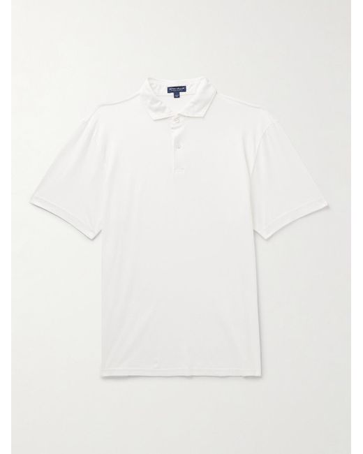 Peter Millar White Journeyman Pima Cotton-jersey Polo Shirt for men