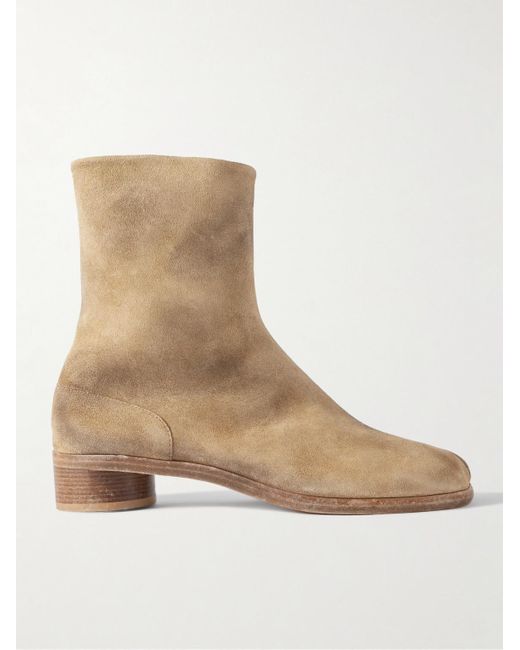 Maison Margiela Natural Tabi Suede Ankle Boots for men