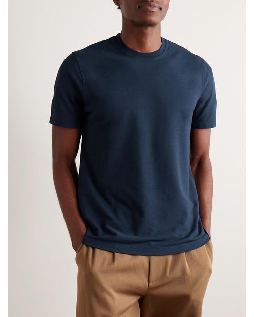 Slowear Blue Slim-Fit Icecotton T-Shirt for men