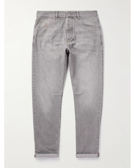 Brunello Cucinelli Gray Slim-fit Jeans for men
