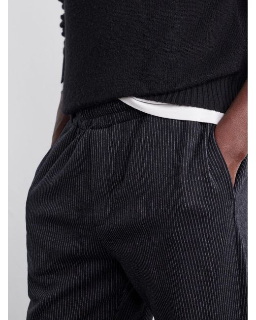 Mr P. Blue Straight-Leg Striped Cotton-Blend Jersey Sweatpants for men