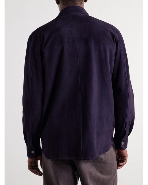 Altea Blue Suede Jacket for men