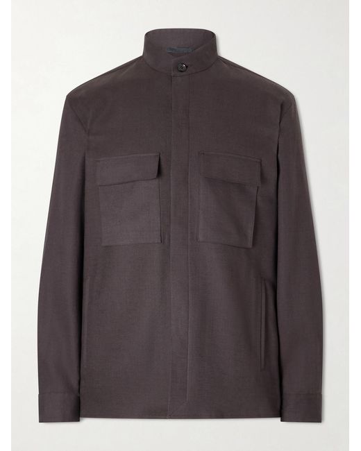 Zegna Brown Linen Jacket for men