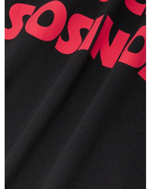 Valentino Garavani Black Printed Cotton-jersey T-shirt for men