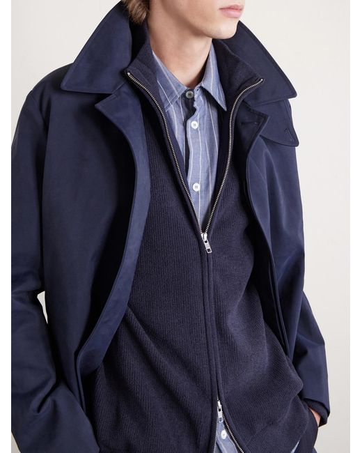 NN07 Blue Danny 6429 Ribbed Bouclé Zip-up Cardigan for men
