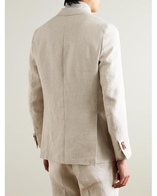 De Petrillo Natural Linen Suit Jacket for men