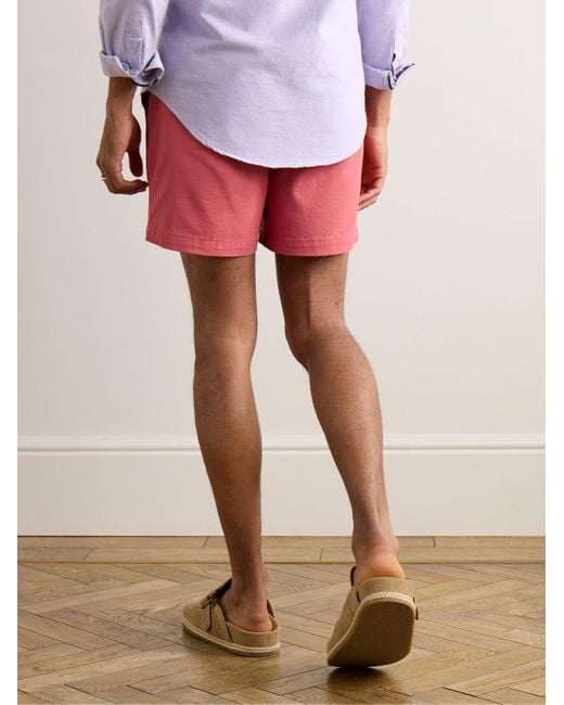 Polo Ralph Lauren Straight Leg Cotton Blend Twill Bermuda Shorts in Pink for Men Lyst UK