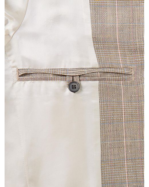 Corridor NYC Natural Checked Linen And Wool-blend Blazer for men