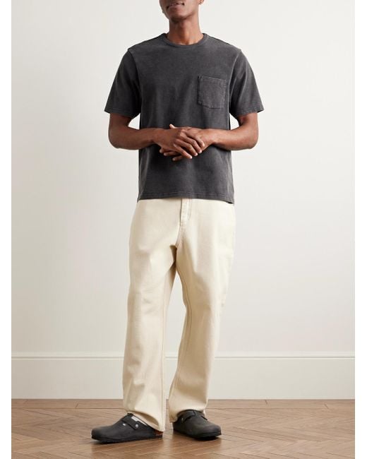 Corridor NYC Black Garment-Dyed Cotton-Jersey T-Shirt for men