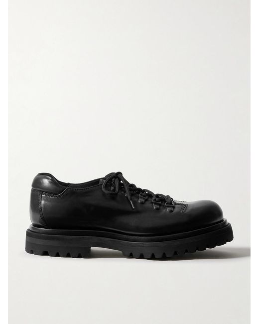 Officine Creative Black Eventual Dd 105 Airbrushed Leather Derby Shoes for men