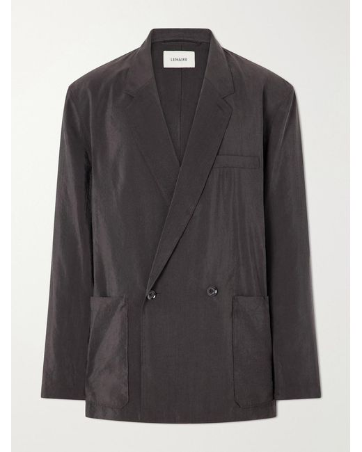 Lemaire Black Silk-Blend Suit Jacket for men