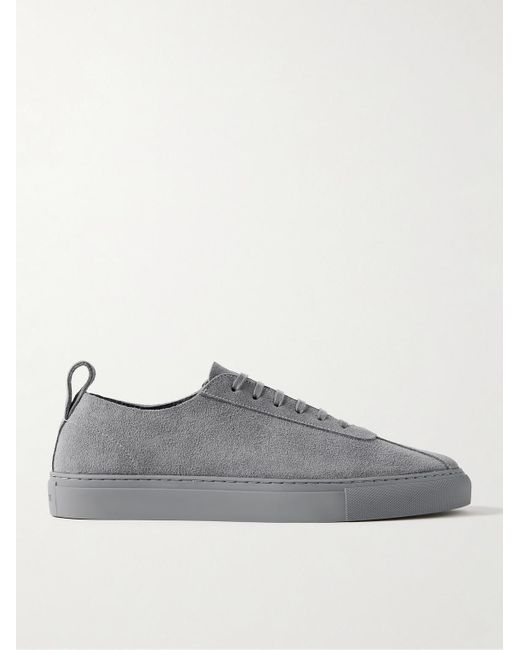GRENSON Gray Suede Sneakers for men