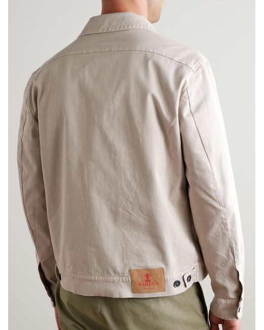 Barena Natural Cotton-blend Twill Overshirt for men