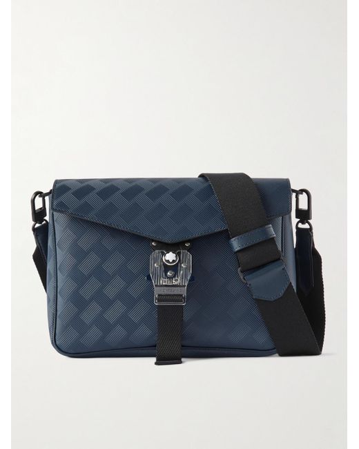 Montblanc Blue Extreme 3.0 Textured-Leather Messenger Bag for men