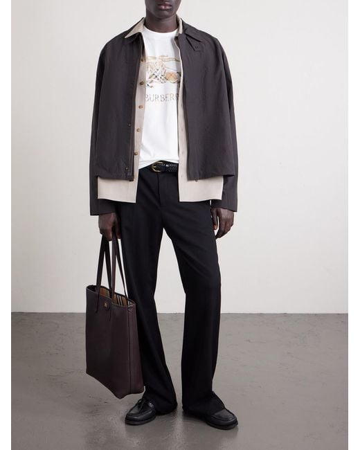 Burberry White Logo-Print Cotton-Jersey T-Shirt for men