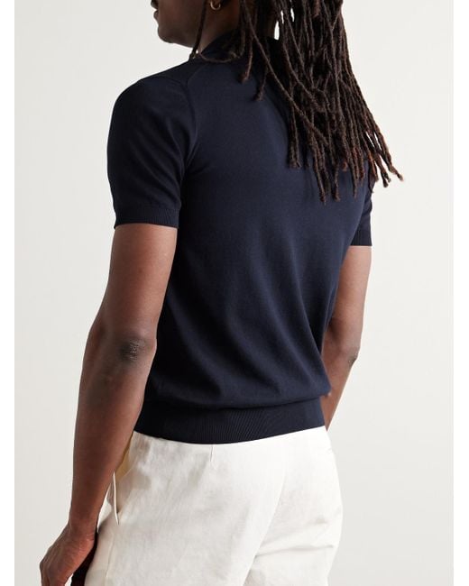 Piacenza 1733 Blue Cotton Polo Shirt for men