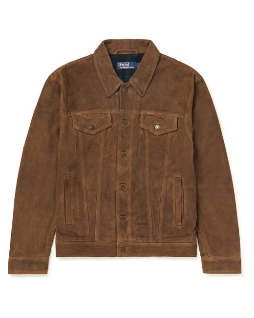 Polo Ralph Lauren Suede Trucker Jacket in Brown for Men | Lyst