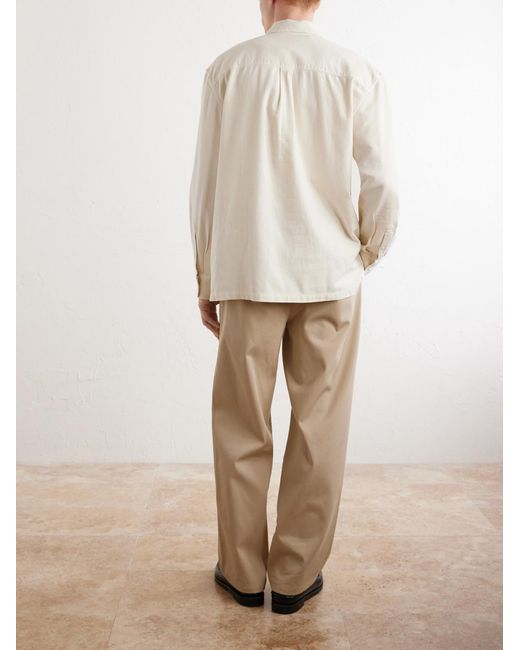 Officine Generale Natural Jordy Cotton-Twill Polo Shirt for men