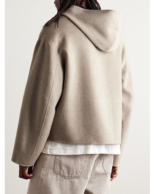 Acne Natural Doveria Double-faced Wool And Cashmere-blend Felt Hooded Jacket for men