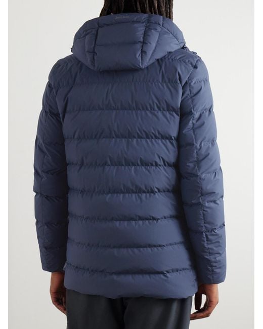 Herno Laminar Quilted Gore Tex Infinium Windstopper Hooded Down Jacket in Blue for Men Lyst UK
