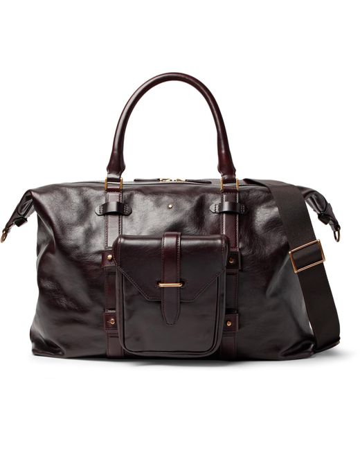Montblanc Brown Heritage Leather Duffle Bag for men
