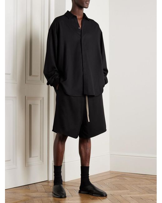 Fear Of God Black Silk And Wool-Blend Shirt for men
