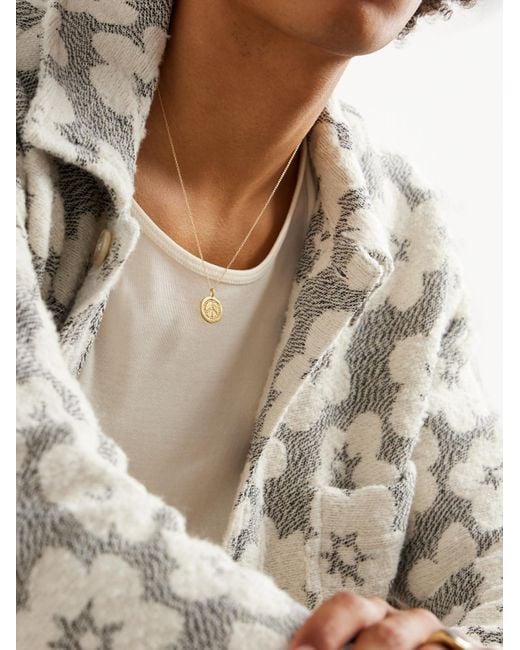Ileana Makri Black Peaceful Diamond Pendant Necklace for men