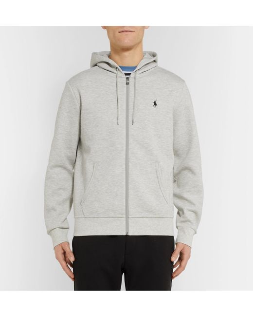 polo ralph lauren grey zip up hoodie
