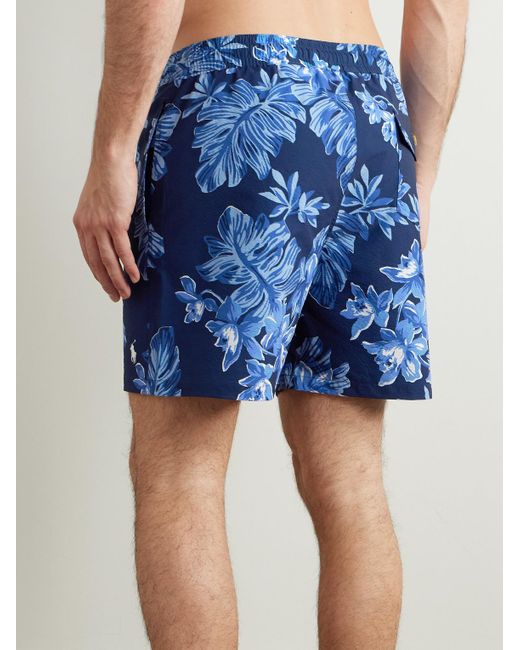 Shorts Da Mare Medi A Gamba Dritta di Polo Ralph Lauren in Blue da Uomo