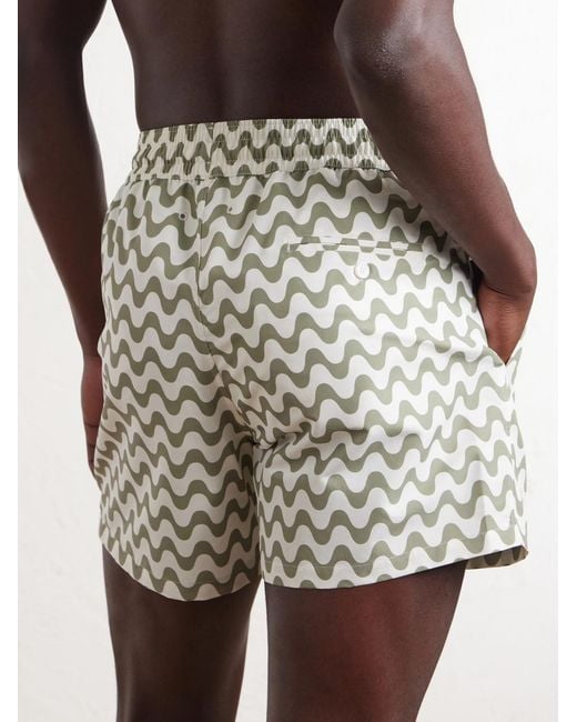 Frescobol Carioca White Rio Printed Swim Shorts for men