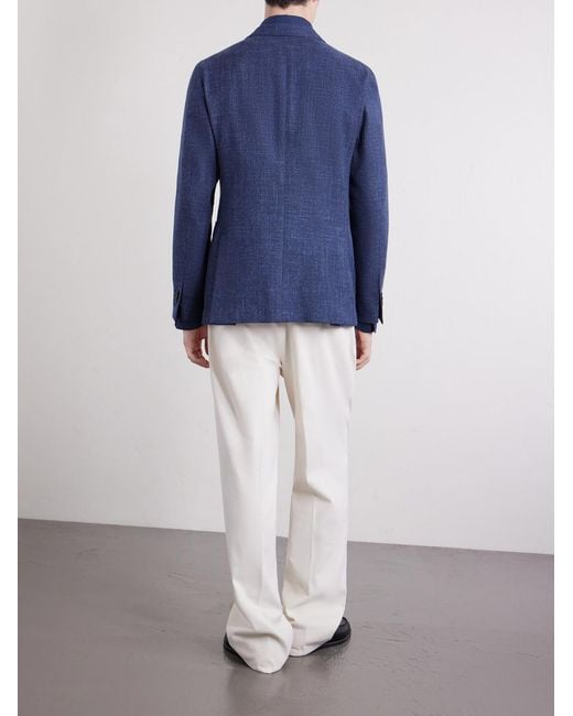 Slowear Blue Slim-Fit Cotton Blazer for men