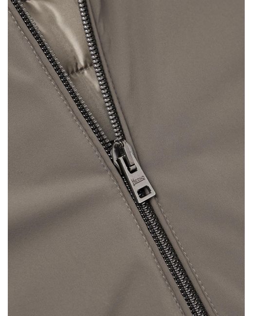 Herno Gray Padded Shell Hooded Parka for men