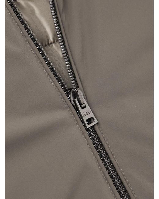 Herno Gray Padded Shell Hooded Parka for men