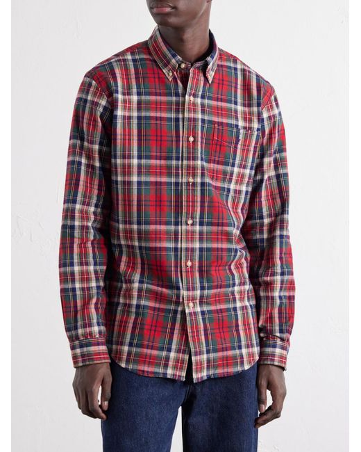 Polo Ralph Lauren Logo-Embroidered Checked Cotton-Oxford Shirt for men