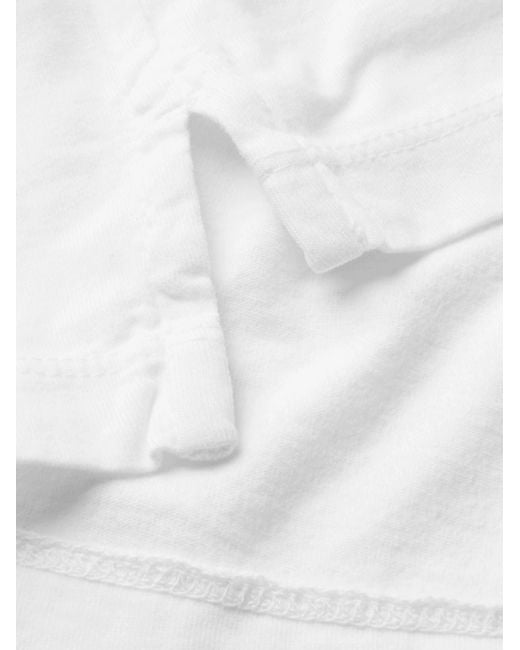 James Perse White Supima Cotton-Jersey Polo Shirt for men