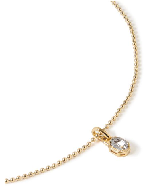 Hatton Labs Metallic Gold-plated Cubic Zirconia Pendant Necklace for men