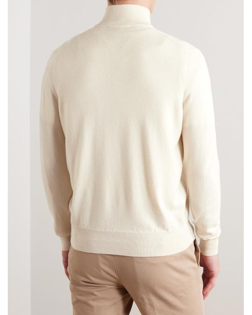 Loro Piana Natural Slim-fit Baby Cashmere Half-zip Sweater for men