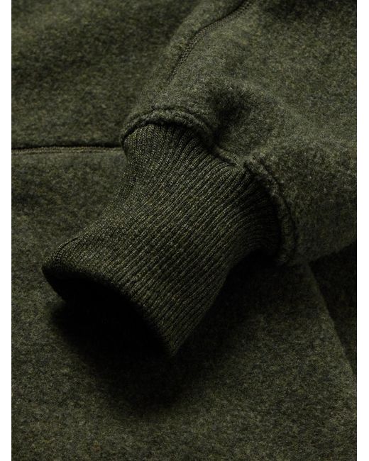 Canada Goose Green Chilliwack Recycled Wool-Blend Fleece Zip-Up Hoodie for men