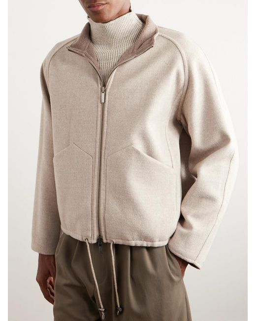 STÒFFA Natural Reversible Brushed-Wool Jacket for men